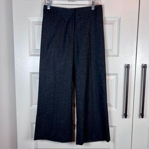 Luciano Barbera Gray Wool Wide Leg Trouser Pants Italia Size 40 (US 4-6)